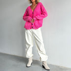 Women’s V-Neck Cotton Blend Cardigan