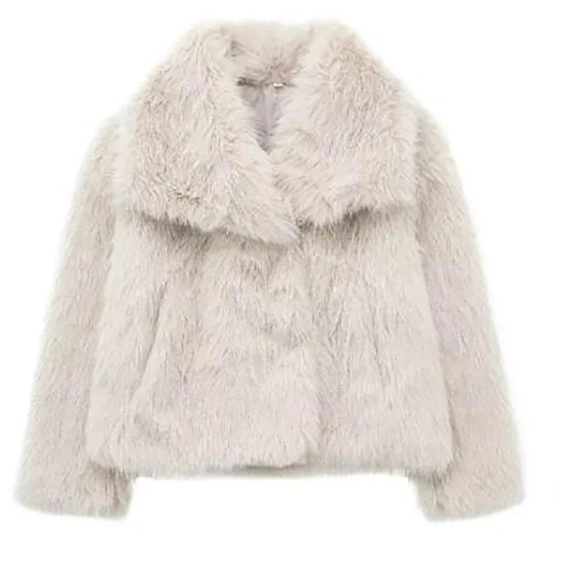 | Women’s Relaxed Fit Faux Fur Jacket
