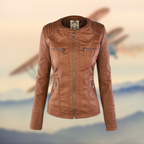 | Women’s Zip-Up Biker Jacket