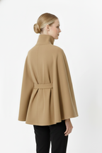 | Women's Winter High Collar Belted Coat
