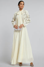 Delsld White Beads Embellished Set