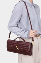 Woven Baguette Shoulder Bag Crossbody Bag
