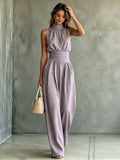 Elastic Solid Color Simple Inner Jumpsuit