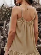 Women's Ruffled Solid Color Camisole