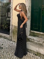 Backless Polka Dot Dress