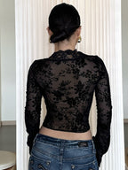 Animal Print Lace Top
