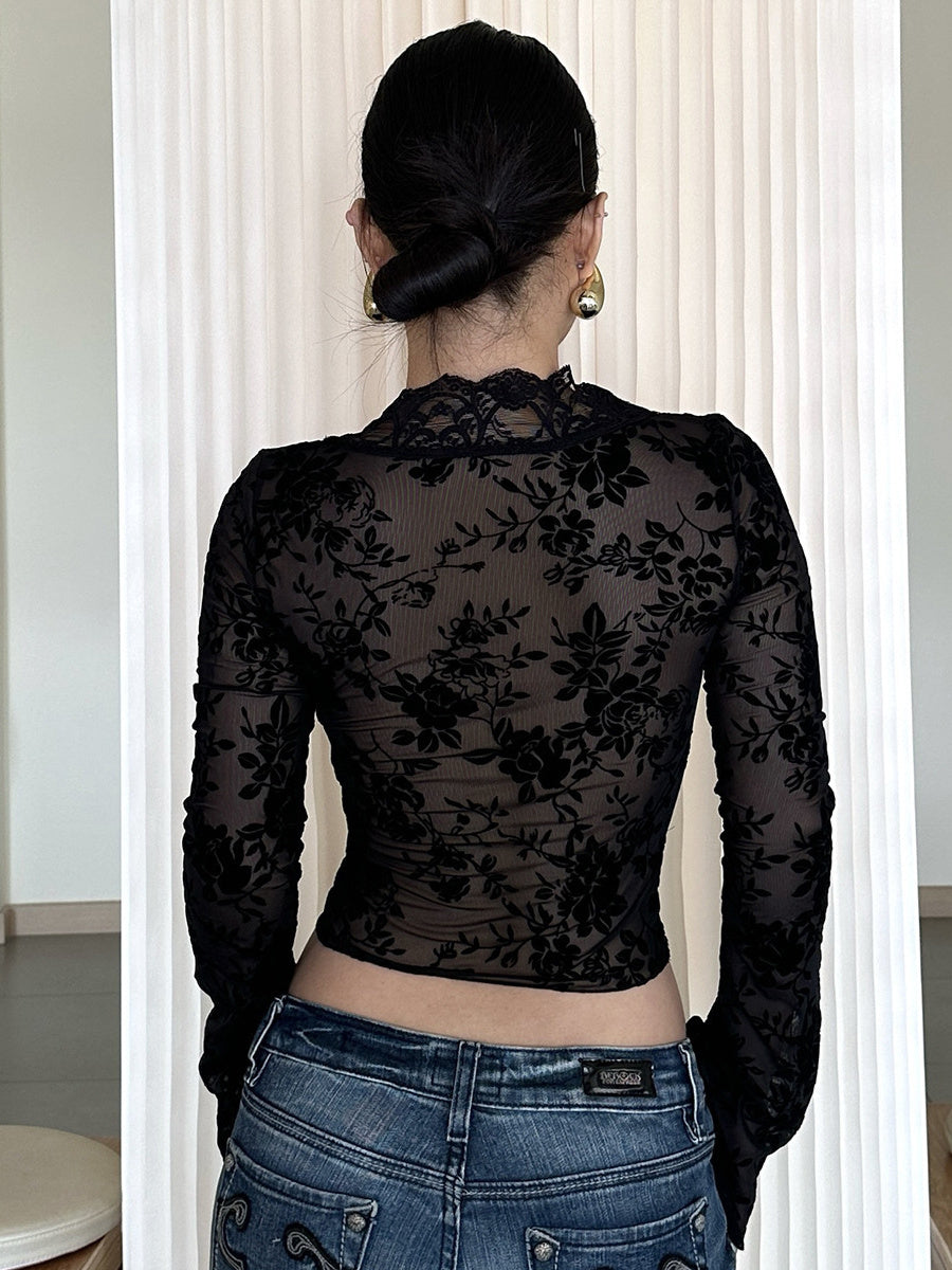Animal Print Lace Top
