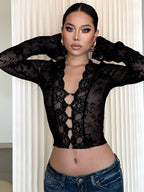 Animal Print Lace Top