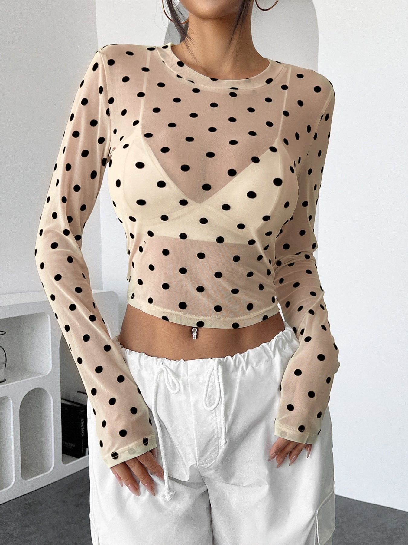 Polka Dot Crop Top