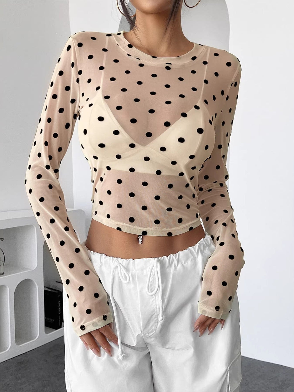 Polka Dot Crop Top