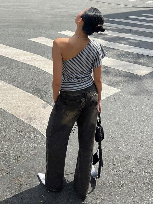 Pleated Plaid Top
