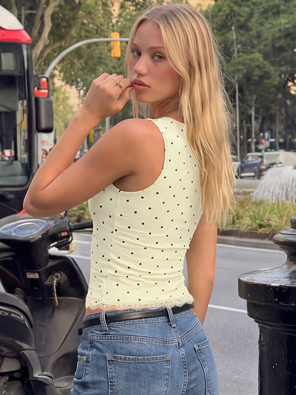 Polka Dot Crop Top