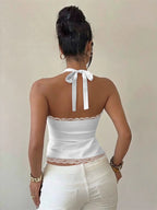Solid Color Lace Top