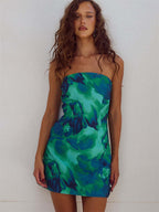 Floral Backless Short Dress