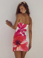 Floral Backless Short Dress