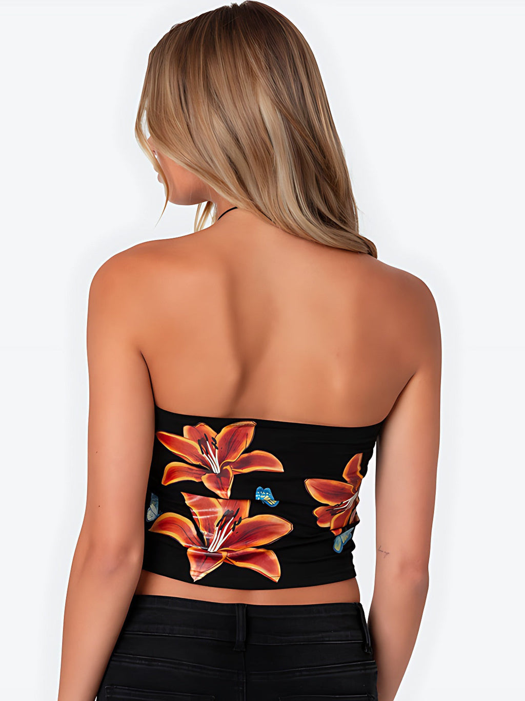 Floral Print Cropped Top
