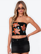 Floral Print Cropped Top