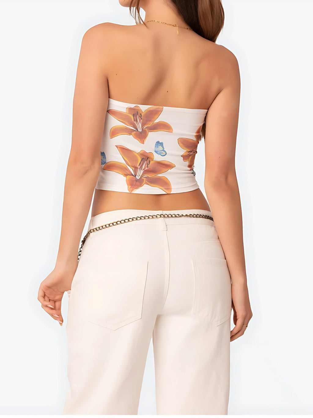 Floral Print Cropped Top