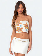 Floral Print Cropped Top