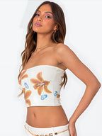 Floral Print Cropped Top