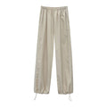 Loose Y2K Baggy Cargo  Drawstring Elastic Low Waist Sweatpants