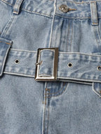 Y2K Belted Cut Out Jeans