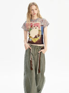 Y2K Cat Graphic Tee