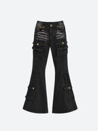 Y2K Flared Cargo Jeans