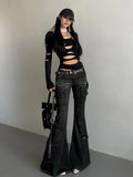 Y2K Flared Cargo Jeans