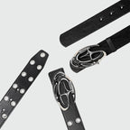 Y2K Star Silver Buckle Belt