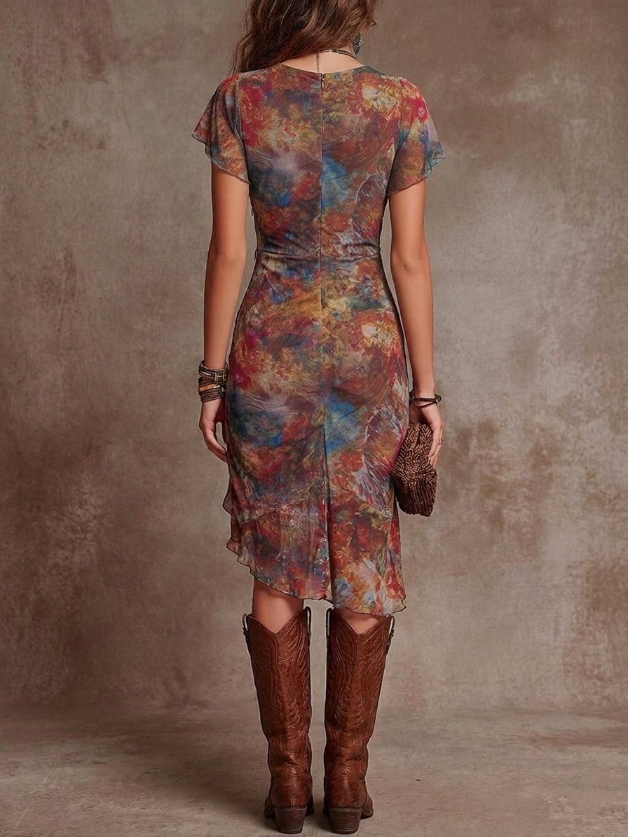 Clara | V-Neck Midi Dress