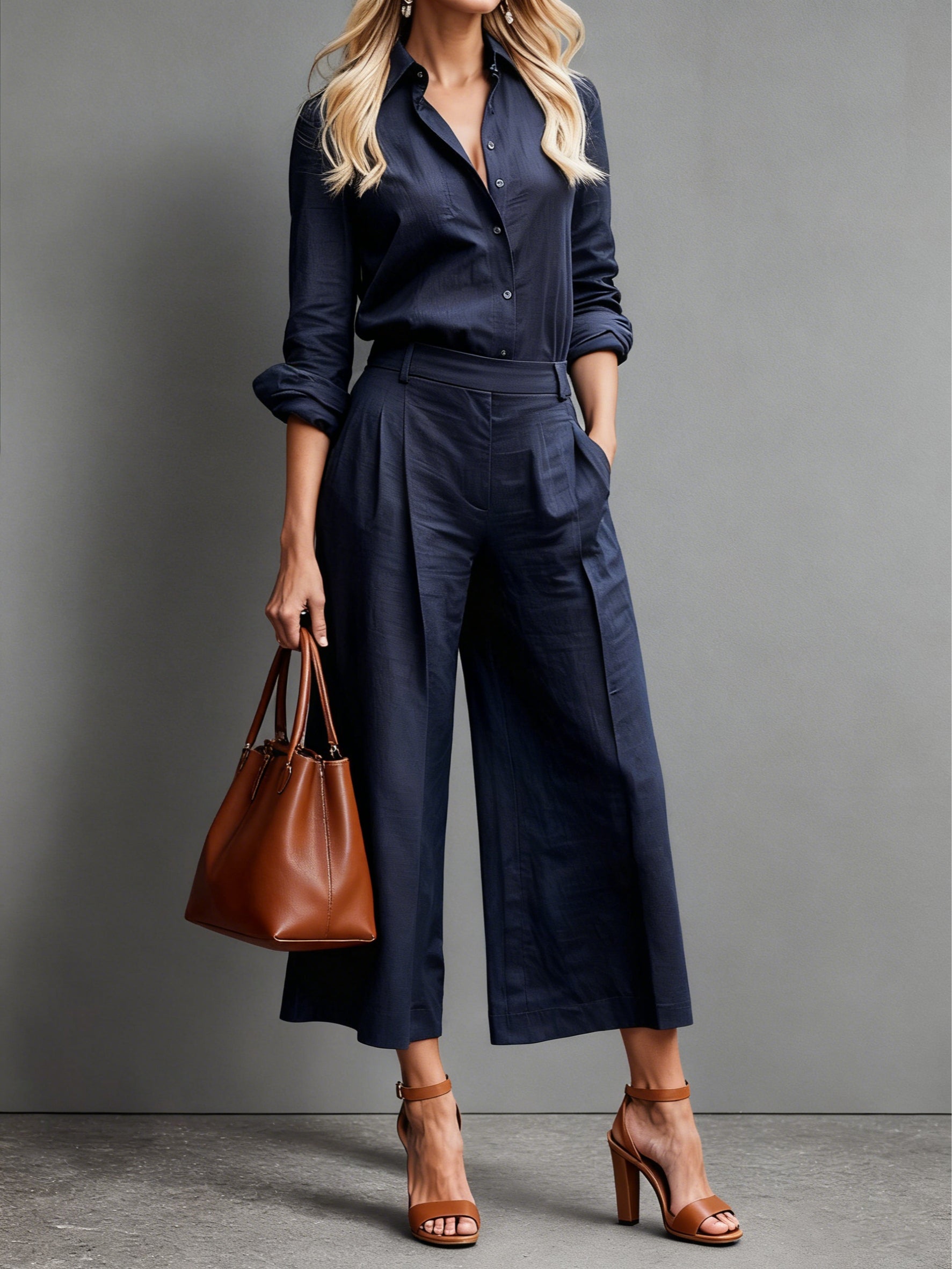 | Pink Linen Loose Set