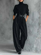 | Black Turtleneck Set