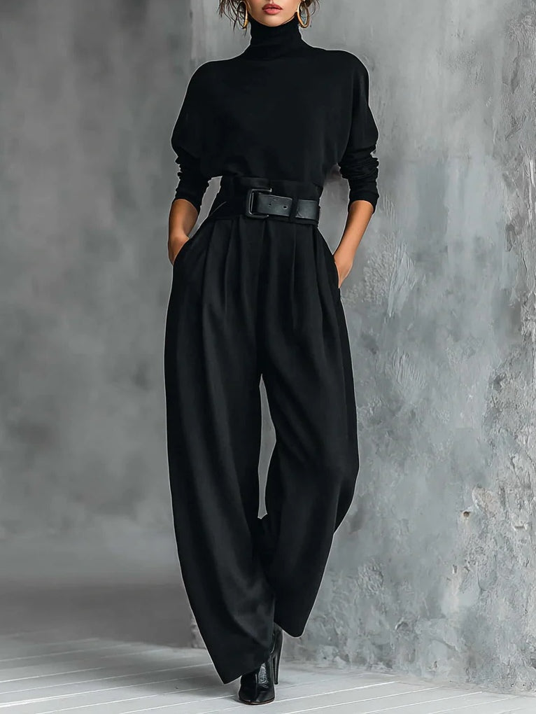 | Black Turtleneck Set