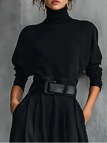 | Black Turtleneck Set