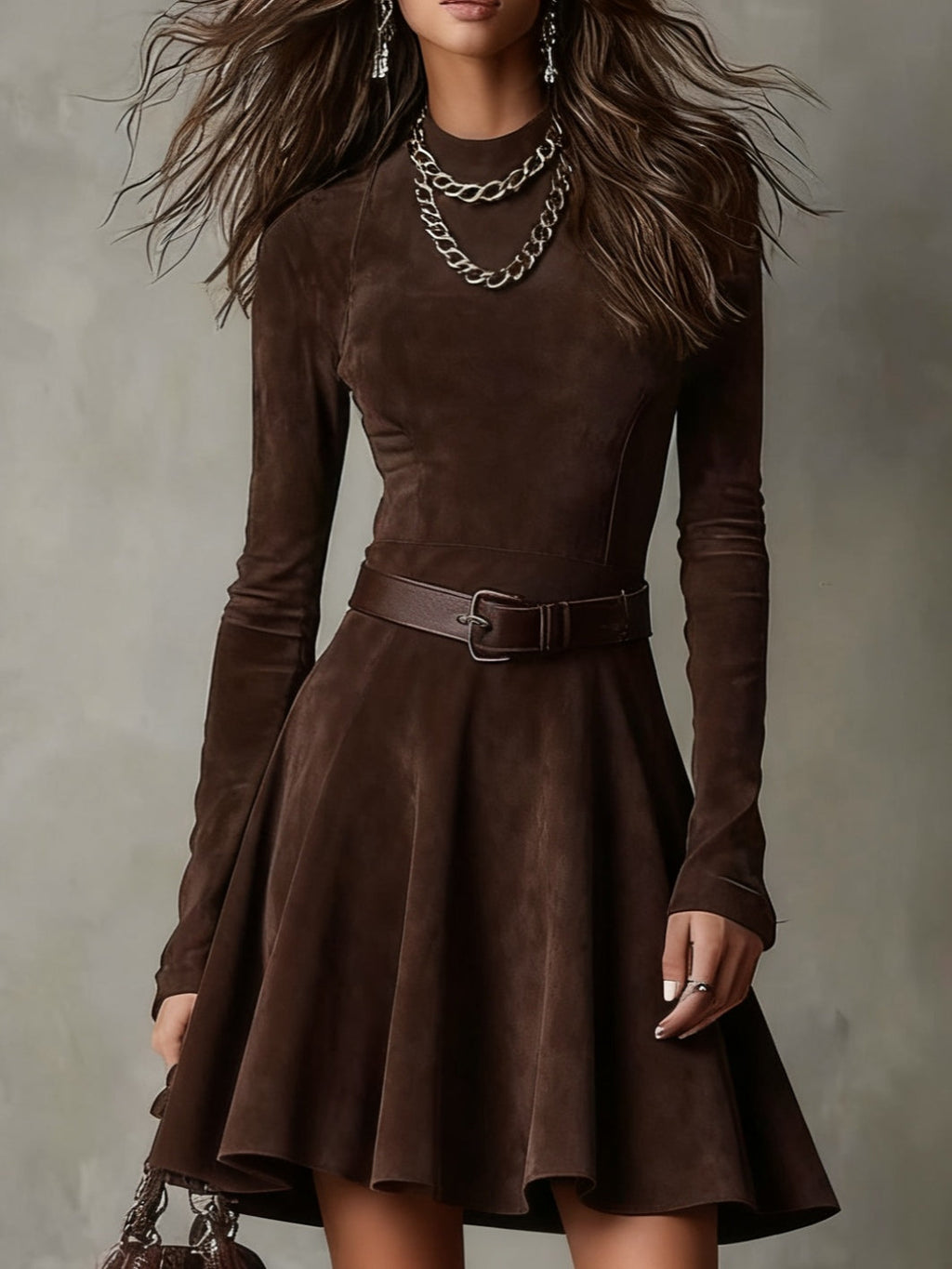 | Suede Mini Dress