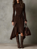 | Suede Midi Dress