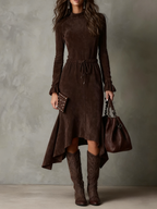 | Suede Midi Dress