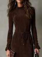 | Suede Midi Dress