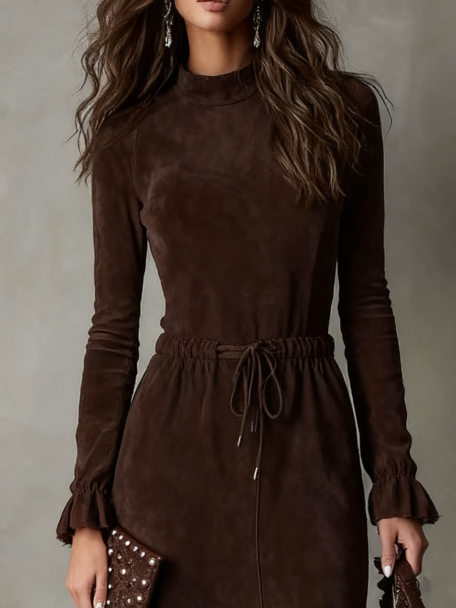 | Suede Midi Dress