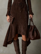 | Suede Midi Dress