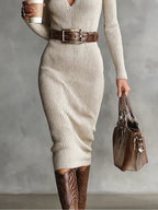 | Belted Fitted Dress