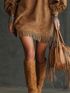 | Suede Mini Dress