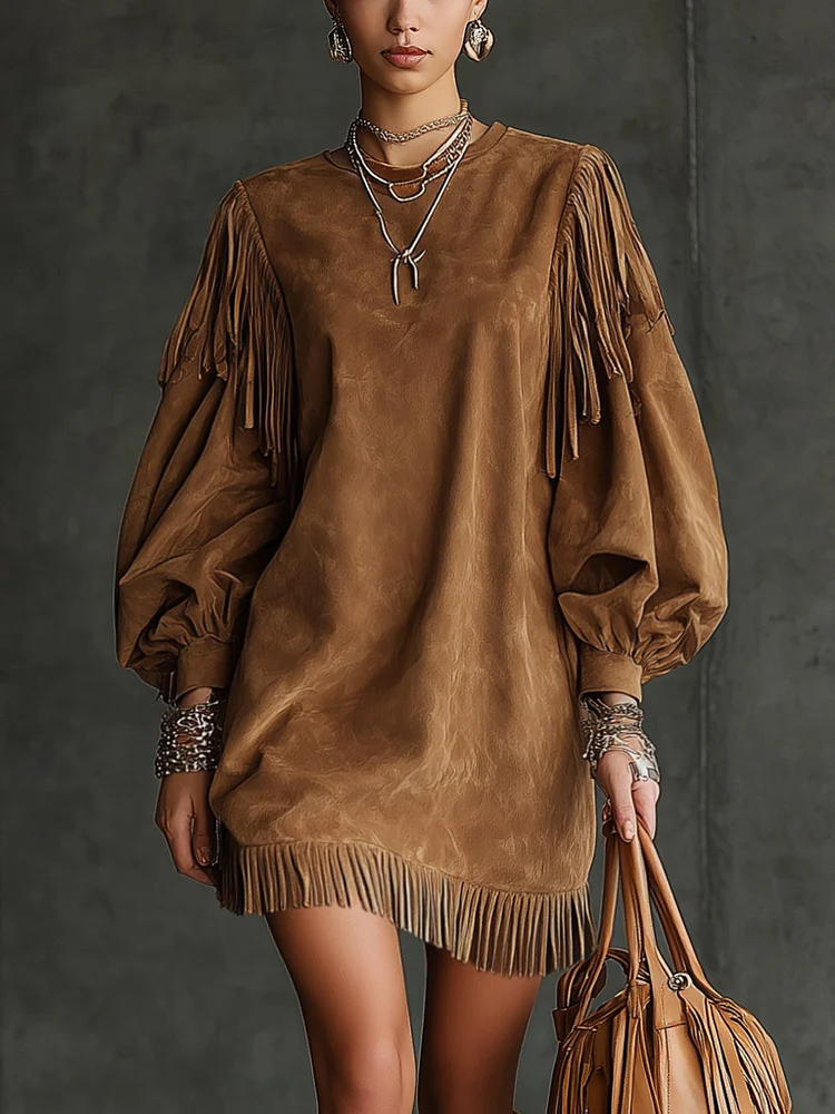 | Suede Mini Dress