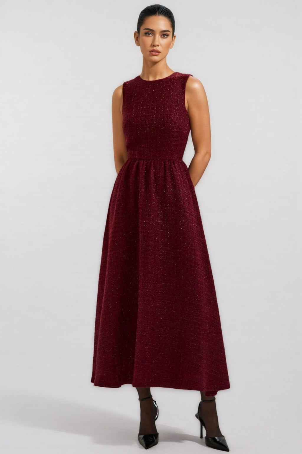 Aaros Red Small Fragrance Maxi Dress