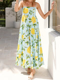 Women's Pleated Floral Midi Dress