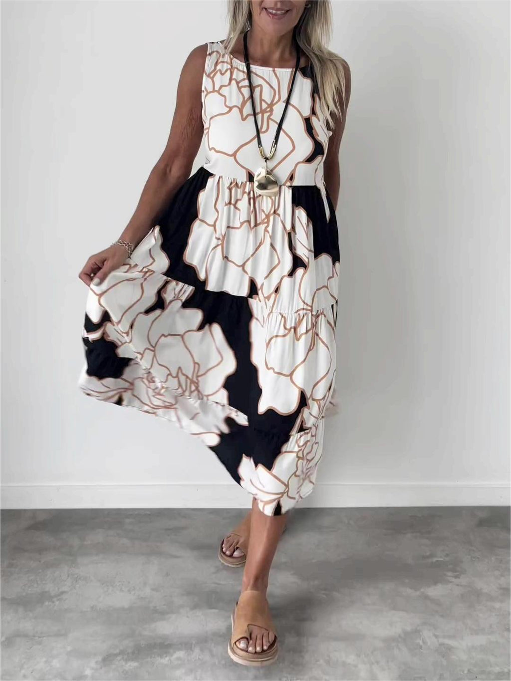 Piper Luxe Dress with Floral Print Boutique Collection