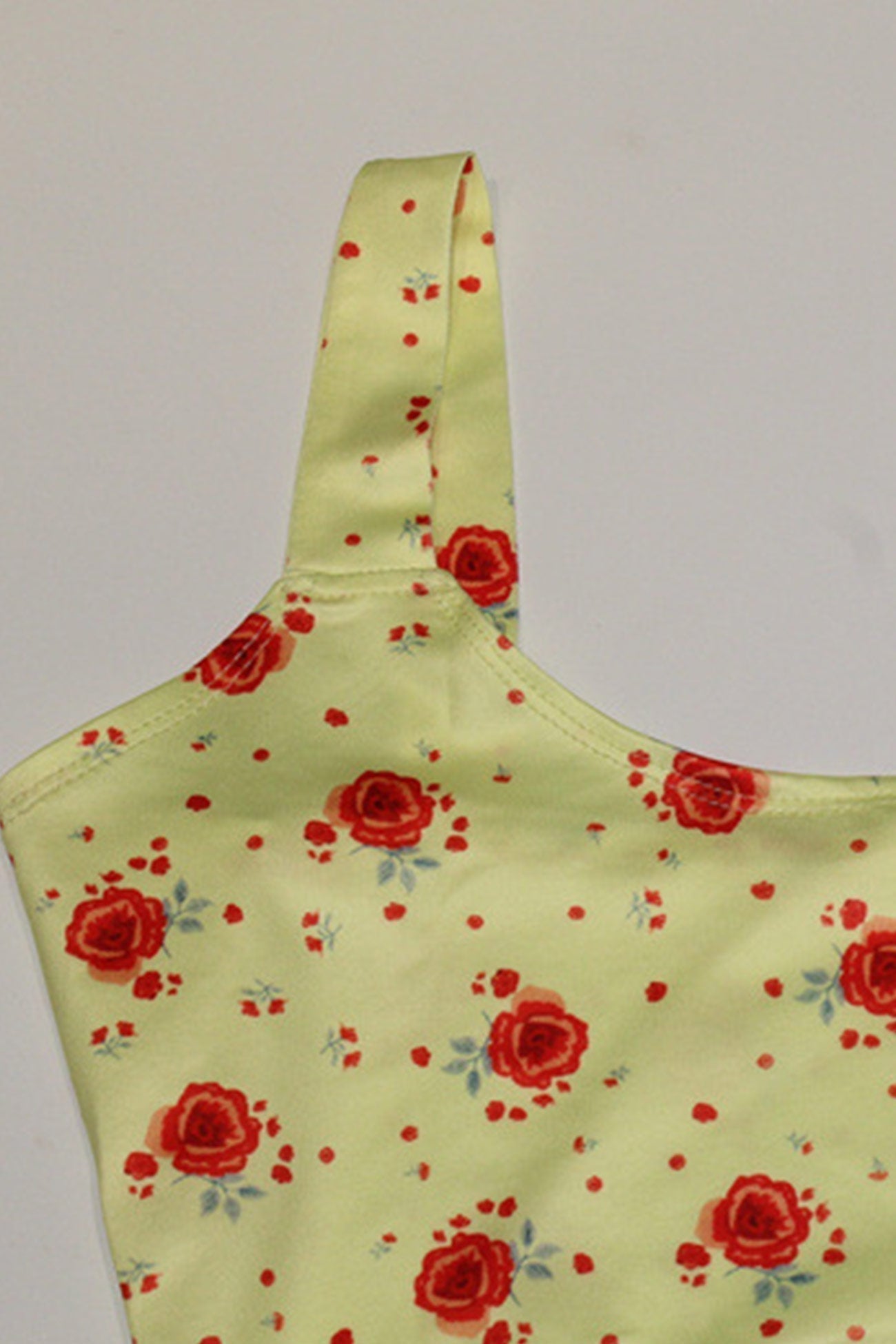 Scoop Neck Tank Strap Ditsy Floral Print Flared Hem Maxi Dress