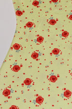 Scoop Neck Tank Strap Ditsy Floral Print Flared Hem Maxi Dress