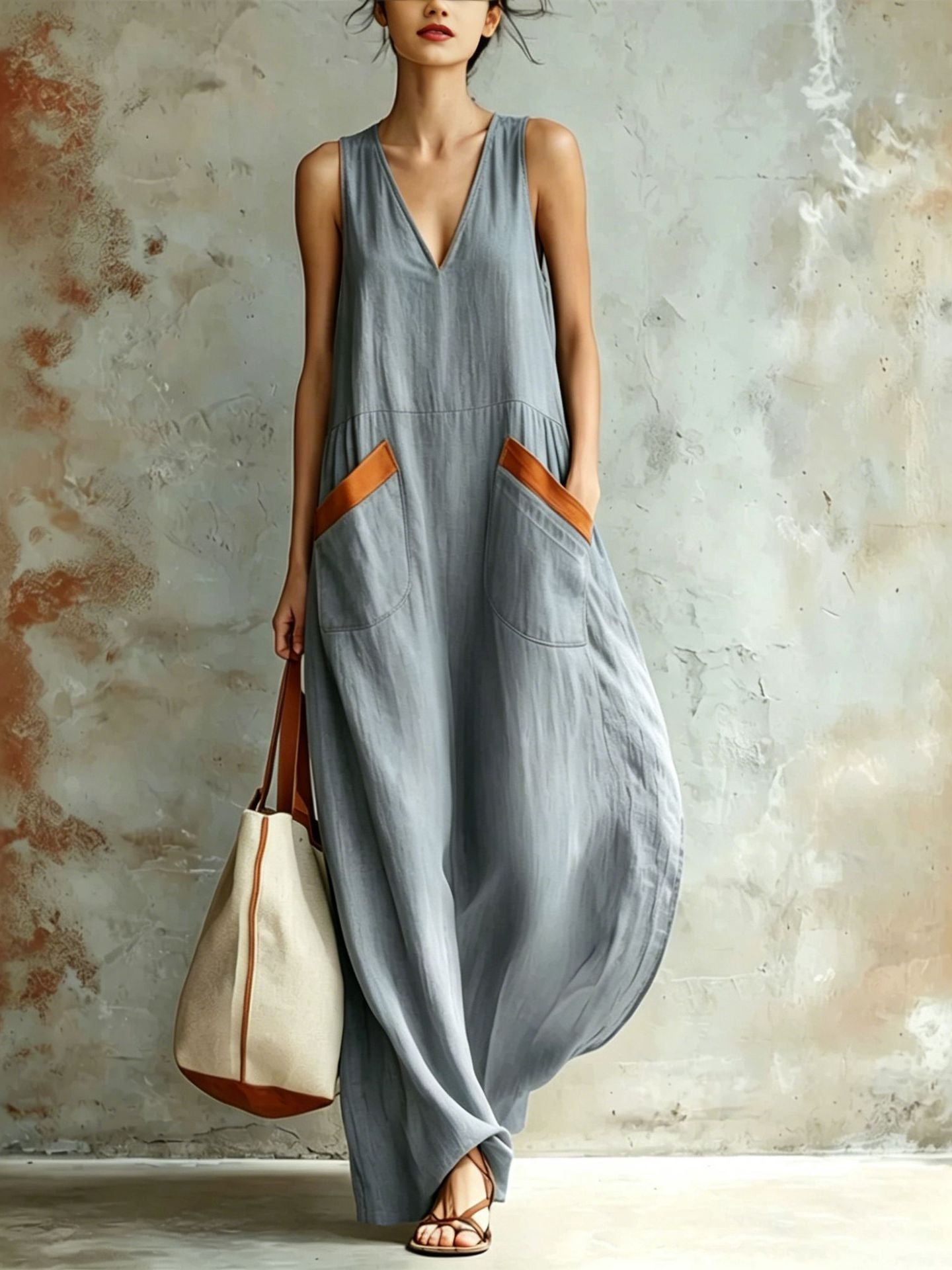 Solid Color Versatile Jumpsuit